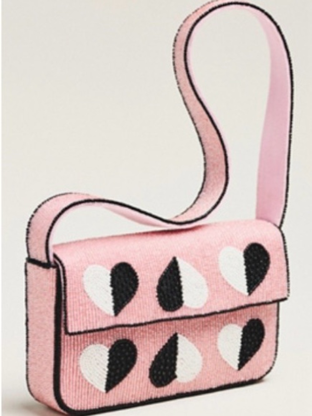 NEW WITH TAGS - Anthropologie Pink THE FIONA BEADED BAG: ICON EDITION